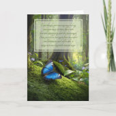 Carte Papillon Bleu Sentimental de Bon Rétablissement da (Devant)