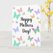 Carte Papillon Bonne Fête des mères Plutôt mignonne Mama (Fleur jaune)