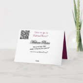 Carte Papillon bordé de ruban - personnaliser à toute oc (Dos)