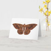 Carte Papillon Brown vintage (Fleur jaune)