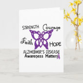 Carte Papillon celtique 3 de maladie d'Alzheimer (Fleur jaune)