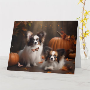 Carte Papillon Chien de Printemps Délice Citrouille