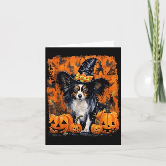 Carte Papillon Chien Halloween (Devant)
