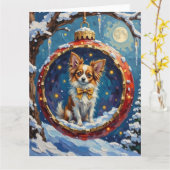 Carte Papillon Christmas Bauble Ornament Holiday (Fleur jaune)