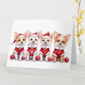 Carte Papillon Christmas Dress Santa Hat (Fleur jaune)