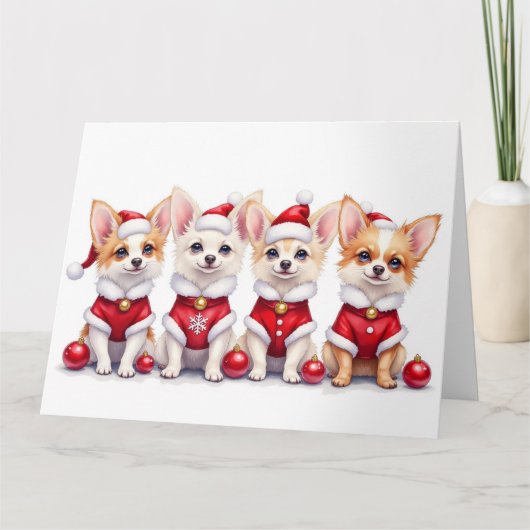 Carte Papillon Christmas Dress Santa Hat (Devant)