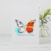 Carte Papillon Coloré (Debout devant)