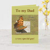 Carte Papillon Comma de l'aile d'Anniversaire (Fleur jaune)