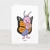 Carte Papillon comme infirmière (Dos)