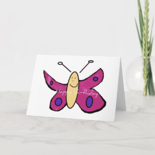 Carte Papillon d'anniversaire