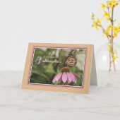 Carte Papillon d'anniversaire Godgirl (Fleur jaune)