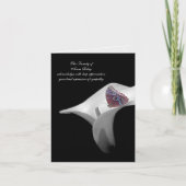 Carte Papillon dans le lis pour vous remercier sympathie (Devant)