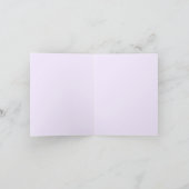 Carte Papillon d'art diamant blanc petit violet d'avril (Intérieur)