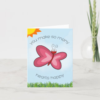 Carte Papillon de Coeur