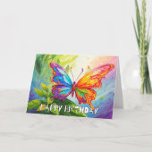 Carte Papillon de danse imaginative Joyeux anniversaire (Devant)