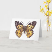 Carte Papillon de femme peint (Fleur jaune)