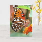 Carte Papillon de fritillaire de Golfe (Fleur jaune)