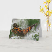 Carte Papillon de la Dame peinte (Fleur jaune)