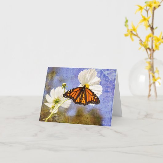 Carte Papillon de monarque (Fleur jaune)