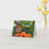 Carte Papillon de monarque sur la fleur (Fleur jaune)
