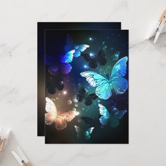 Carte Papillon de nuit (Devant/Arrière en situation)