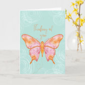 Carte Papillon de soutien pour penser à vous (Fleur jaune)