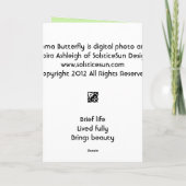 Carte Papillon de virgule (Dos)