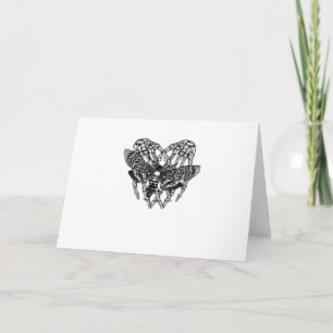 Carte Papillon Death's-head Style Classique de Main de S