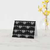 Carte Papillon déco stylisé - noir et blanc (Fleur jaune)
