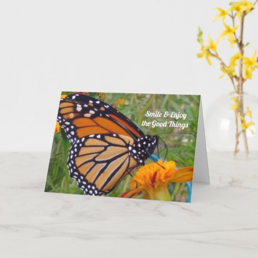 Carte papillon des temps difficiles (Fleur jaune)