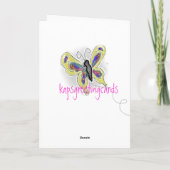 Carte Papillon Dimensional Yellow Birthday Card (Dos)