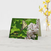 Carte papillon du bon anniversaire par Janz (Fleur jaune)