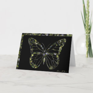 Carte Papillon en marbre d'or (vide)