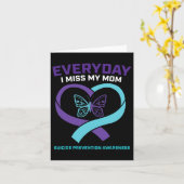 Carte Papillon En Mémoire Affectueuse Maman Prévention d (Fleur jaune)