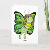 Carte Papillon en pilote avec chapeau de pilote (Dos)