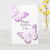 Carte Papillon en rose (Fleur jaune)