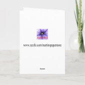Carte Papillon en rose avec du rose (Dos)