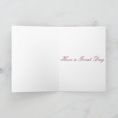 Carte Papillon en rose avec du rose (Intérieur)