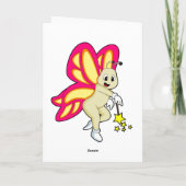 Carte Papillon en sorcier avec baguette magique (Dos)