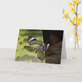 Carte Papillon en verre (Fleur jaune)