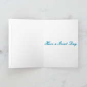 Carte Papillon et chaussure en bleu et sarcelle (Intérieur)