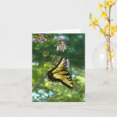 Carte Papillon et ciel (Fleur jaune)