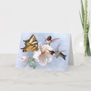 Carte Papillon et colibri