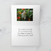 Carte Papillon et Fleurs Hi/Hello Greeting Card (Intérieur)