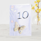 Carte Papillon et rose (Fleur jaune)