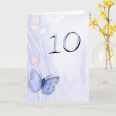 Carte Papillon et roses (Fleur jaune)