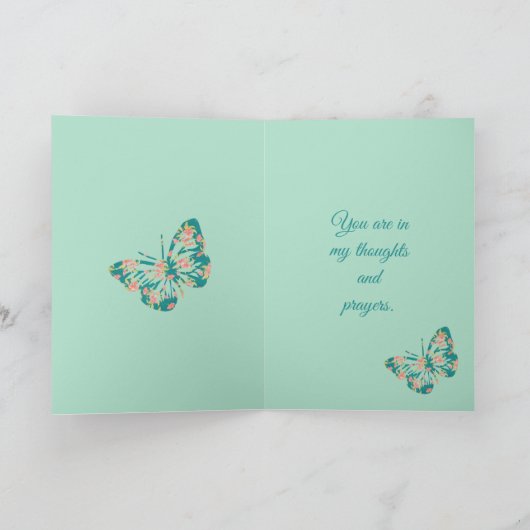 Carte Papillon floral avec devis d'écriture Toutes les o (Intérieur)