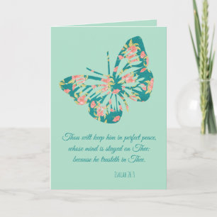 Carte Papillon floral avec devis d'écriture Toutes les o