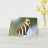 Carte "Papillon flou".Carte de voeux (Fleur jaune)