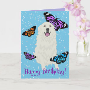 Carte papillon Great Pyrenees personnalisable